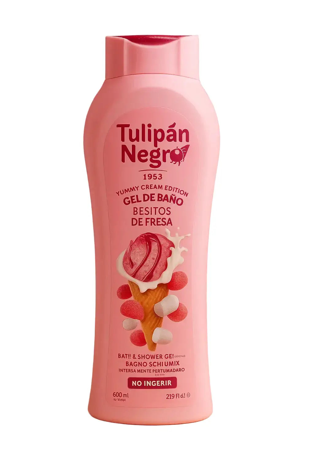 Gel Douche Tulipán Negro – Besitos de Fresa 650 ml Souk a Can