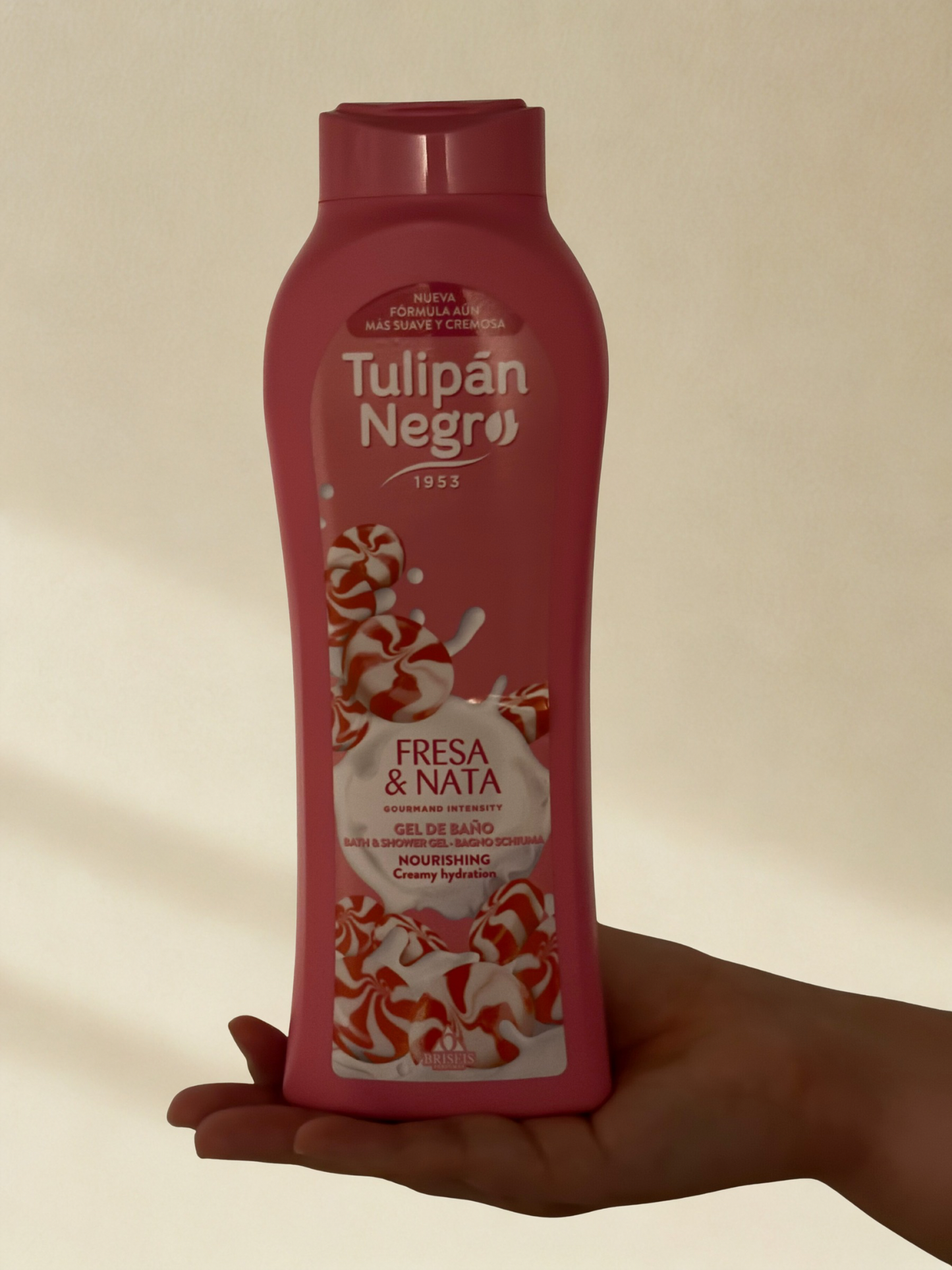 Gel Douche Tulipán Negro – Fresa & Nata 650 ml Souk a Can