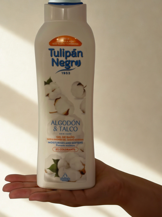 Gel Douche Tulipán Negro – Algodón & Talco 650 ml Souk a Can